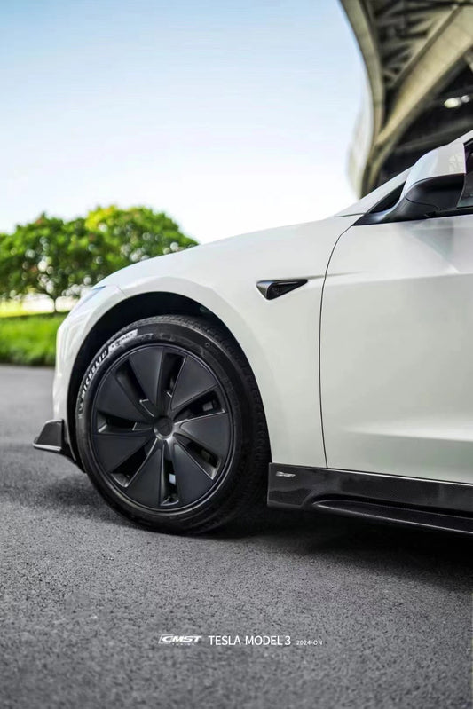 Tesla Model 3 Highland 2024-ON with Aftermarket Parts - V1 Front Lip Carbon Fiber from CMST Tuning