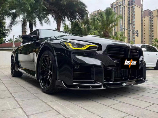 BMW M2 / M2C G87 2023 2024 with Aftermarket Parts - Front Lip Pre-preg Carbon Fiber from BCTXE Tuning