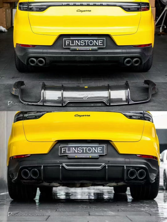 Future Design Carbon Fiber REAR DIFFUSER for Porsche Cayenne Coupe 9Y3 - Performance SpeedShop