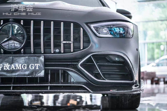 Mercedes Benz AMG GT 4 Door GT63 GT63s GT53 GT43 GT50 X290 2019 2020 2021 2022 2023 2024 with Aftermarket Parts - Front Bumper Set Carbon Fiber / FRP from CMST Tuning