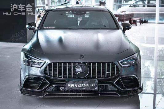 Mercedes Benz AMG GT 4 Door GT63 GT63s GT53 GT43 GT50 X290 2019 2020 2021 2022 2023 2024 with Aftermarket Parts - Front Bumper Set Carbon Fiber / FRP from CMST Tuning