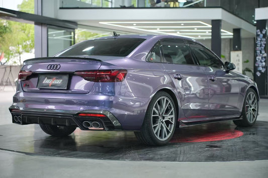 Audi S4 / A4 (With S-line Bumper) B9.5 2020-ON with Aftermarket Parts - With & Without Light Rear Diffuser Pre-preg Carbon Fiber from BCTXE Tuning