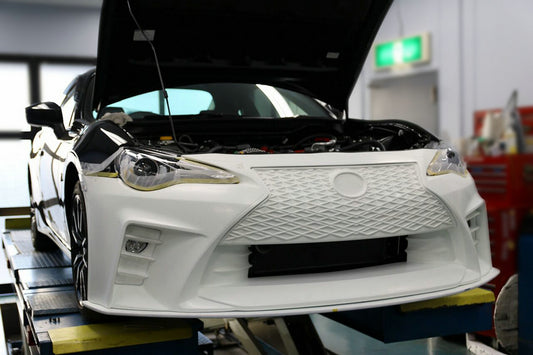 Toyota GT86 86 TRD GT SE Base 2017 2018 2019 2020 & Scion FR-S FRS 2013 2014 2015 2016 & Subaru BRZ TS Limited Premium 2013 2014 2015 2016 2017 2018 2019 2020 with Aftermarket Parts - Lexus Style Front Bumper & Lip FRP from EPR USA