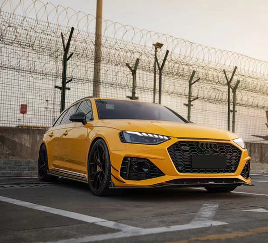 Audi RS4 B9.5 2020 2021 2022 2023 2024 with Aftermarket Parts - Fog Light Trim Overlay Pre-preg Carbon Fiber from Karbel Carbon
