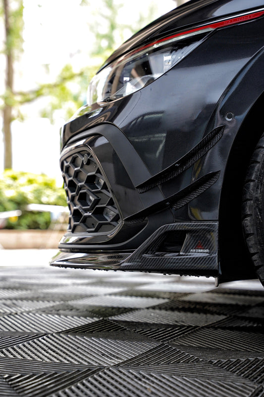 Volkswagen GTI & R-line MK8 2022 2023 2024 with Aftermarket Parts - AE Front Canards Carbon Fiber from ArmorExtend