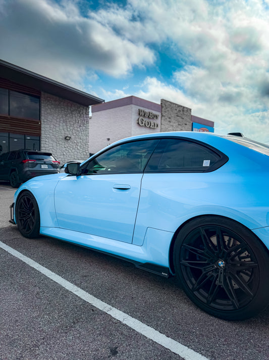 BMW M2 / M2C G87 2023-ON with Aftermarket Parts - Side Skirts Pre-preg Carbon Fiber from Karbel Carbon