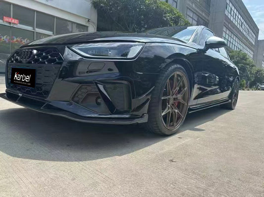 Audi S4 A4 S-line (with s-line bumper, does not fit base model) B9.5 2020-ON with Aftermarket Parts - Front Lip Pre-preg Carbon Fiber from Karbel Carbon