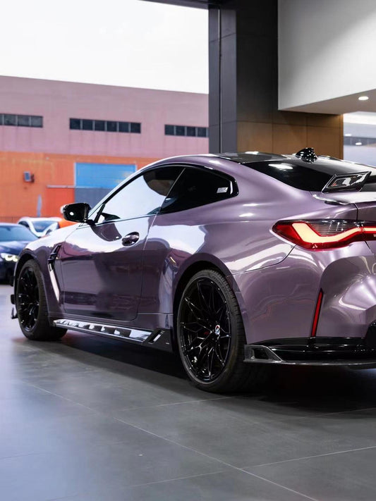 BMW M3 G80 G81 2021 2022 2023 2024 & M4 G82 G83 2021 2022 2023 2024 with Aftermarket Parts - AE Style Side Skirts Carbon Fiber from ArmorExtend