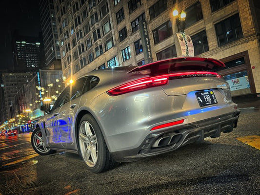 Porsche Panamera 4 & 4S & Turbo 971 (fits both pre-facelift & facelift) 2017-ON with Aftermarket Parts - Rear Diffuser Pre-preg Carbon Fiber from TAKD Carbon