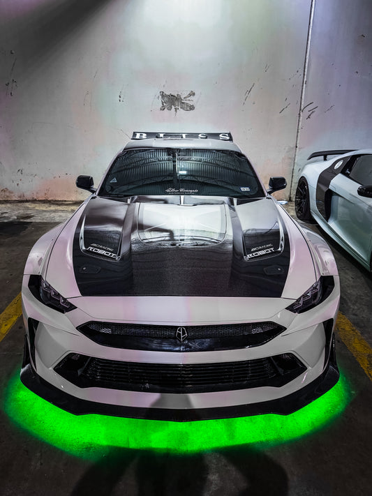 Robot Craftsman DUSK Front Bumper for Ford Mustang Ecoboost V6 GT Mach1 Bullitt S550.2 2018-2023 Carbon Fiber/FRP