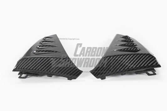 BMW X7 xDrive40i (With M-Package Bumper) M60i ALPINA XB7 LCI G07 2023-ON with Aftermarket Parts - Headlight Valance Trim Pre-preg Carbon Fiber from TAKD Carbon