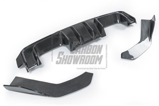 BMW M3/M3C G80/G81 2021 2022 2023 2024 & M4/M4C G82/G83 2021 2022 2023 2024 with Aftermarket Parts - V1 Style Rear Diffuser & Canards Pre-preg Carbon Fiber from TAKD Carbon
