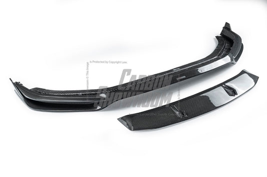 Porsche Panamera 971.2 GTS 2017 2018 2019 2020 2021 2022 2023 with Aftermarket Parts - V1 Front Lip Pre-preg Carbon Fiber from TAKD Carbon