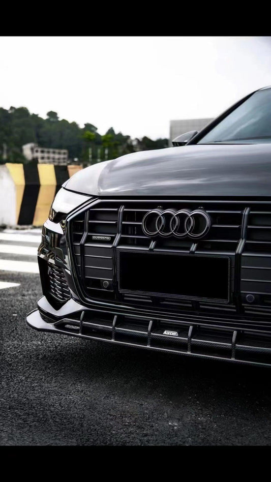 Audi A6 Allroad C8 2020-ON with Aftermarket Parts - V2 Style Front Lip Pre-preg Carbon Fiber from Karbel Carbon
