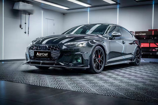 Audi S5 A5 B9.5 2020 2021 2022 2023 2024 Early 2025 With Aftermarket Parts - Side Skirts Extensions Dry Pre-preg Carbon Fiber from Karbel Carbon