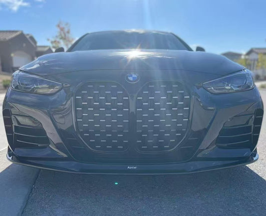 BMW 4 series 430i (with M-package bumper, does not fit base model) M440i G22 G23 2020-ON with Aftermarket Parts - Front Lip Pre-preg Carbon Fiber from Karbel Carbon