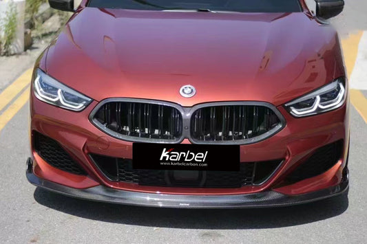 BMW 8 Series M850 840 (With M-Package Bumper) G14 G15 G16 2018 2019 2020 2021 2022 2023 2024 with Aftermarket Parts - Front Lip Pre-preg Carbon Fiber from Karbel Carbon
