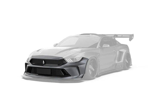 Robot Craftsman DUSK Front Bumper for Ford Mustang Ecoboost V6 GT Mach1 Bullitt S550.2 2018-2023 Carbon Fiber/FRP