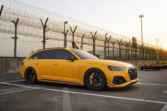 Audi RS4 B9.5 2020 2021 2022 2023 2024 with Aftermarket Parts - Fog Light Trim Overlay Pre-preg Carbon Fiber from Karbel Carbon