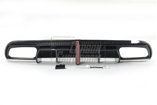 Benz C-Class C63S C63 C43 AMG C300 W205 Sedan (Fits Both Pre-LCI & LCI,C300 requires sport package bumper) 2015-2021 Aftermarket Parts - VTEN Rear Diffuser&Canards ABS
