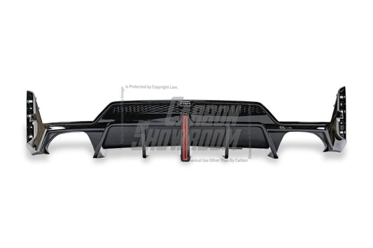 VTEN ABS Gloss Black Rear Diffuser & Canards for BMW 3 Series G20 330i M340i 2023-ON LCI - Performance SpeedShop