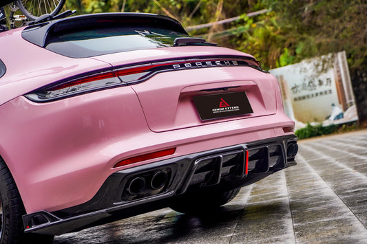 Porsche Panamera 971.1 971.2 2017 2018 2019 2020 2021 2022 2023 2024 with Aftermarket Parts - AE Rear Diffuser Carbon Fiber from ArmorExtend