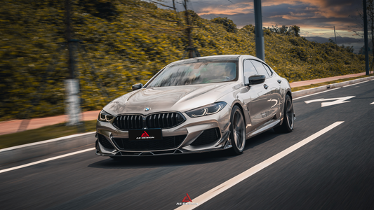 BMW 8 Series M850i 840i (With M-Package Bumper) G14 G15 G16 2018 2019 2020 2021 2022 2023 2024 with Aftermarket Parts - AE Style Front Canards Carbon Fiber from ArmorExtend