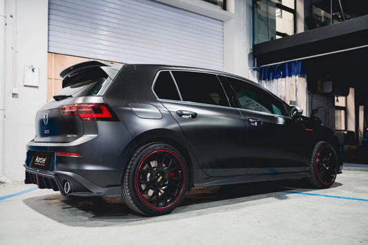 Volkswagen GTI MK8 2022-ON with Aftermarket Parts - Rear Roof Spoiler Pre-preg Carbon Fiber from Karbel Carbon