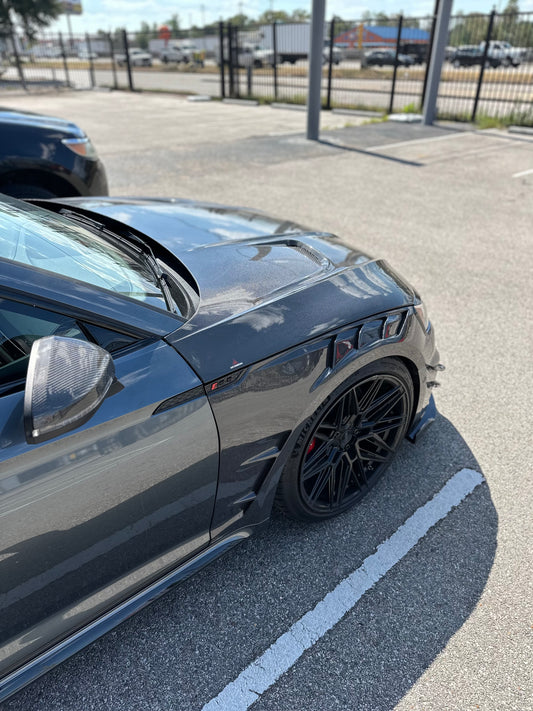 Audi RS5 B9 2018 2019 2020 with Aftermarket Parts - Front Canards Pre-preg Carbon Fiber from Karbel Carbon