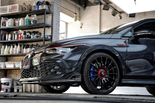 Volkswagen GTI & R-line MK8 2022 2023 2024 with Aftermarket Parts - AE Style Front Lip Carbon Fiber from ArmorExtend
