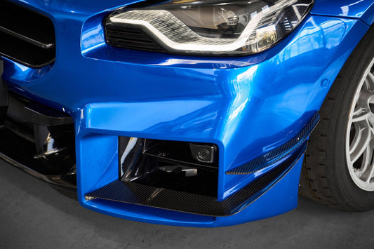 BMW M2 & M2C G87 2023-ON with Aftermarket Parts - AE Style Front Canards Carbon Fiber from ArmorExtend