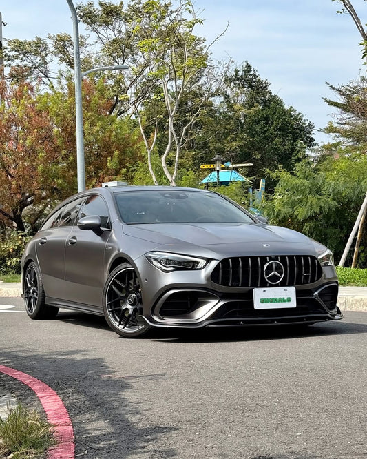 Mercedes Benz CLA45 (Does not fit CLA45s) C118 2020 2021 2022 2023 2024 with Aftermarket Parts - V1 Style Front Lip Pre-preg Carbon Fiber from TAKD Carbon