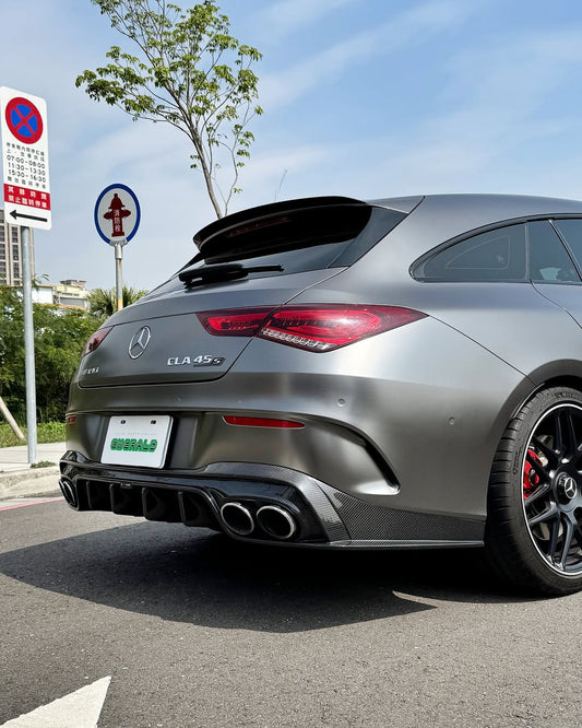 Mercedes Benz CLA-Class CLA45 CLA45S CLA250 (with sport-package bumper, does not fit base model) C118 2020-ON with Aftermarket Parts - Rear Diffuser Pre-preg Carbon Fiber from TAKD Carbon