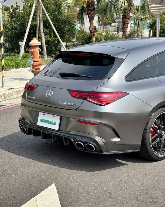 Mercedes Benz CLA-Class CLA45 CLA45S CLA250 (with sport-package bumper, does not fit base model) C118 2020-ON with Aftermarket Parts - Rear Diffuser Pre-preg Carbon Fiber from TAKD Carbon