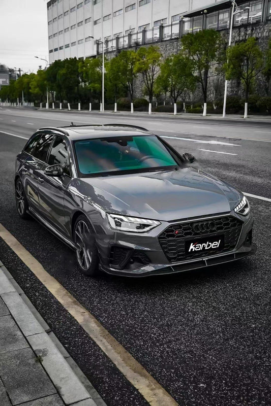 Audi S4 A4 B9 / B9.5 2017-ON with Aftermarket Parts - Side Skirts & Upper Side Skirt Trim Pre-preg Carbon Fiber from Karbel Carbon