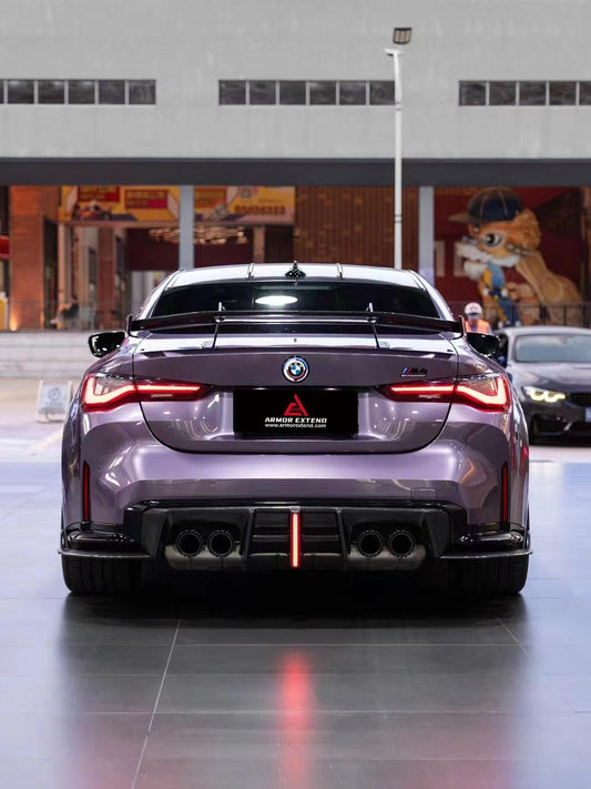BMW M3 G80 G81 2021 2022 2023 2024 & M4 G82 G83 2021 2022 2023 2024 with Aftermarket Parts - AE V2 Style Rear Diffuser & Canards Carbon Fiber from ArmorExtend
