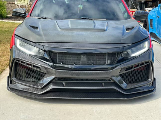 Robot Craftsman Front Bumper & Lip for Honda Civic 10th Gen FC1/2/3/4/5/6 FK7 Carbon Fiber/FRP