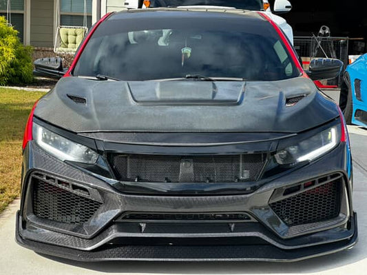 Robot Craftsman Front Bumper & Lip for Honda Civic 10th Gen FC1/2/3/4/5/6 FK7 Carbon Fiber/FRP