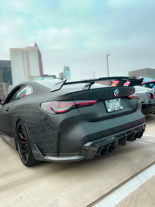 Future Design MP Style Rear Wing for BMW M4/C/CS G82 & I4 M50 & 4 Series Gran Coupe M440 G26 Carbon Fiber/FRP