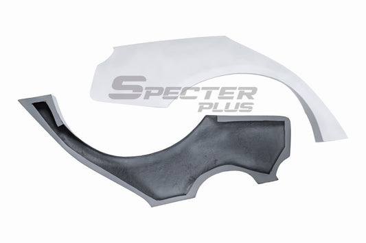 Alfa Romeo Giulia Quadrifoglio Sport Veloce Ti Sprint RWD AWD Lusso Base 2017-ON with Aftermarket Parts - Rear Wheel Arches Carbon Fiber/FRP from SPECTER PLUS