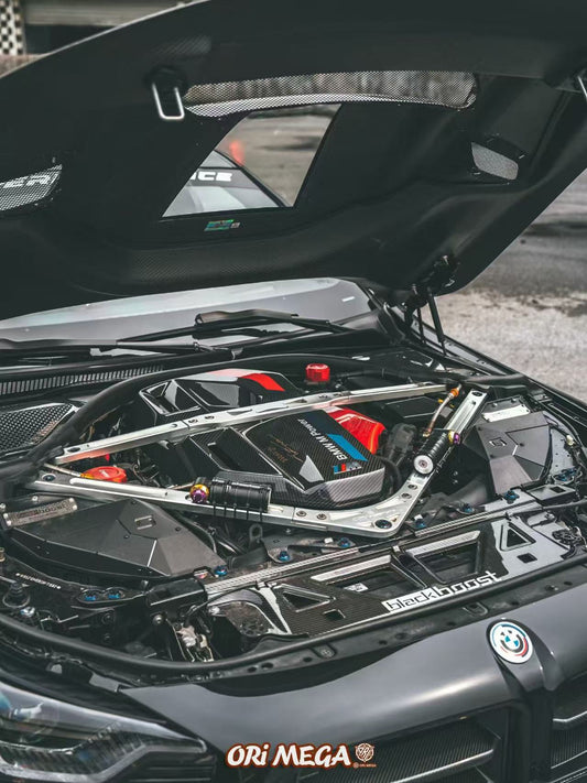 BMW M2 M2CS G87 2023-ON & 2 Series 230i M240i G42 2022-ON with Aftermarket Parts - ART Vented Transparent Glass V2 Style Hood Bonnet Double-sided Dry Pre-preg Carbon Fiber from ArmorExtend