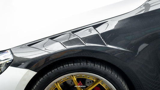 BMW M2 & M2C G87 2023 2024 with Aftermarket Parts - AE Style Front Fenders Carbon Fiber from ArmorExtend