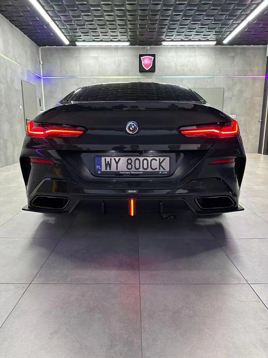 BMW 8 Series M850 840 (With M-Package Bumper) G16 2018 2019 2020 2021 2022 2023 2024 with Aftermarket Parts - Rear Diffuser Pre-preg Carbon Fiber from Karbel Carbon
