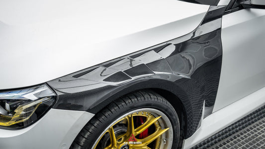 BMW M2 & M2C G87 2023 2024 with Aftermarket Parts - AE Style Front Fenders Carbon Fiber from ArmorExtend
