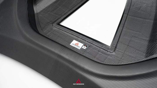 BMW M2 M2CS G87 2023-ON & 2 Series 230i M240i G42 2022-ON with Aftermarket Parts - ART Vented Transparent Glass V2 Style Hood Bonnet Double-sided Dry Pre-preg Carbon Fiber from ArmorExtend