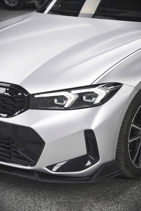 BMW 3 Series 330i (With M-Package Bumper, does not fit base model) M340i LCI G20 G21 2023 2024 with Aftermarket Parts - Plustic Style Front Lip ABS from ArmorExtend