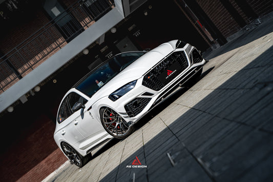 Audi RS5 B9.5 2020 2021 2022 2023 2024 with Aftermarket Parts - AE Style Front Lip Carbon Fiber from ArmorExtend
