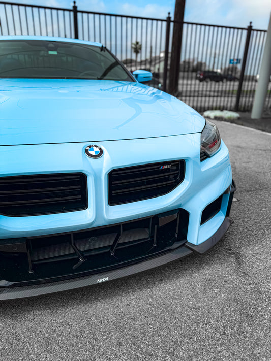 BMW M2 / M2C G87 2023-ON with Aftermarket Parts - Front Lip Pre-preg Carbon Fiber from Karbel Carbon