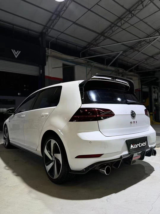 Volkswagen GTI MK7.5 2018 2019 2020 2021 with Aftermarket Parts - Rear Diffuser Pre-preg Carbon Fiber from Karbel Carbon