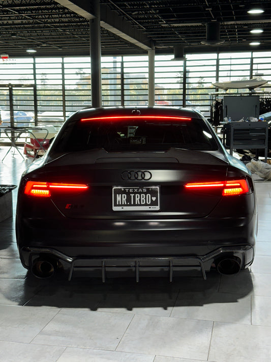 Future Design Carbon Fiber REAR DIFFUSER & REAR CANARDS - "Blaze kit" for Audi RS5 B9 2017-2019 - Performance SpeedShop